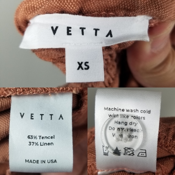 Vetta The Smocked Tier Dress in New Clay Linen Tencel Blend Size XS - Picture 12 of 12